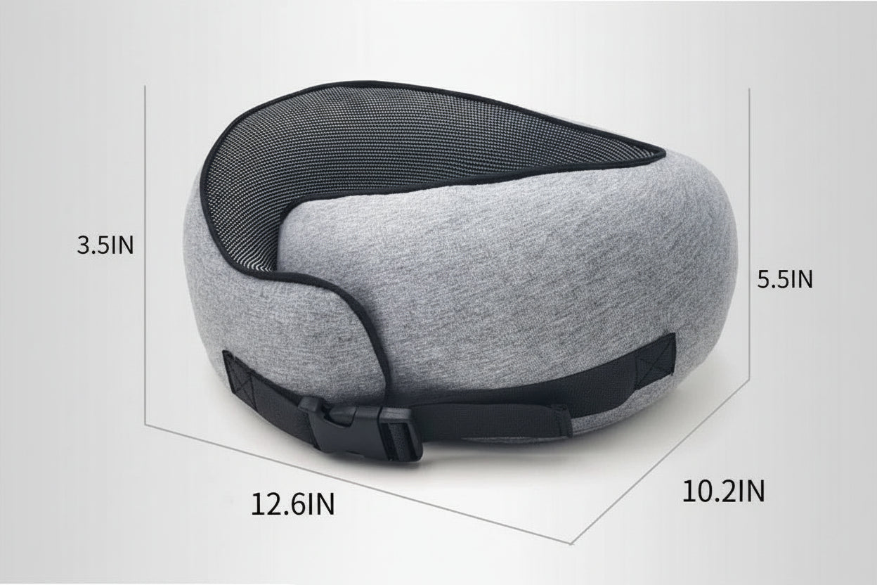 Travel Neck Pillow Non-Deformed Airplane Pillow Travel Neck Cushion Durable U-Shaped Travel Memory Cotton Nap Neck Pillow